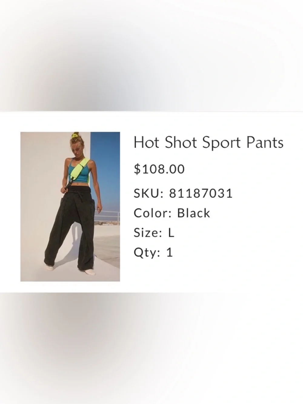 FP Movement by Free People Hot Shot Sport Pants - Black - Picture 2 of 4